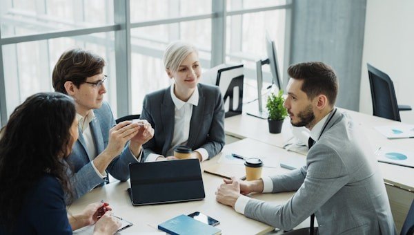 Business team collaborating