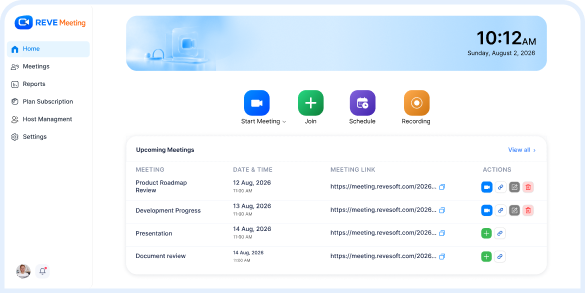 REVE Meeting desktop application