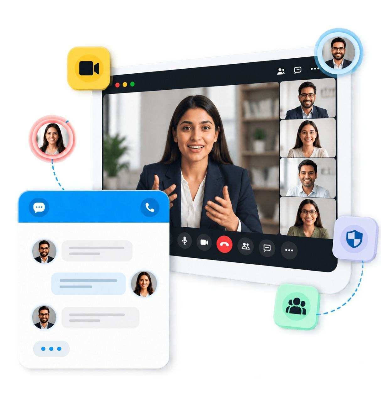 REVE Meeting video conference, team chat, and security collaboration tools